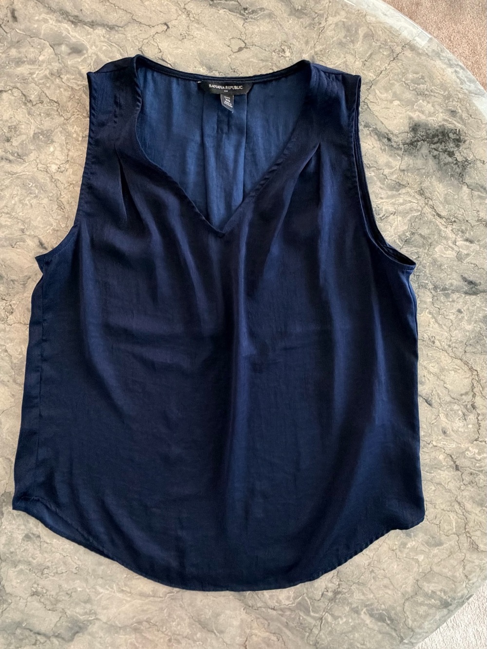 Banana Republic Dark Navy V-Neck Sleeveless Camisole